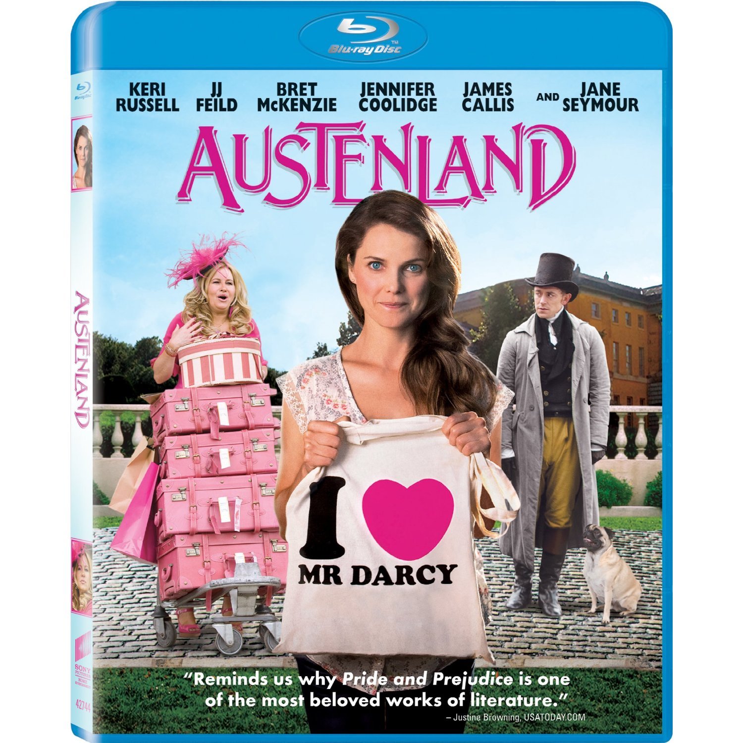 This shows the Blu Ray version of the Austenland video.  DVD and streaming options are available as well